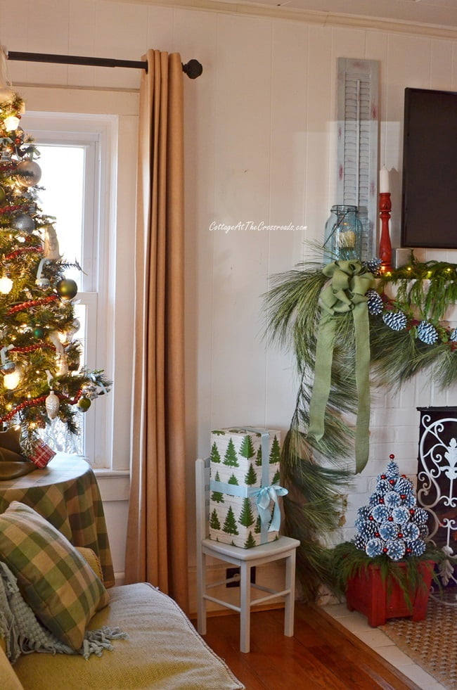 Christmas mantel and tree