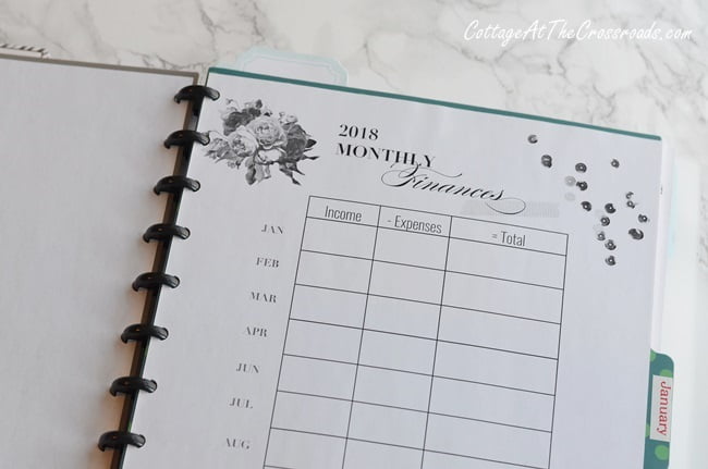 A page from jennifer carroll's blog planner