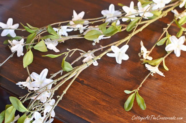 Apple blossom faux spring garland