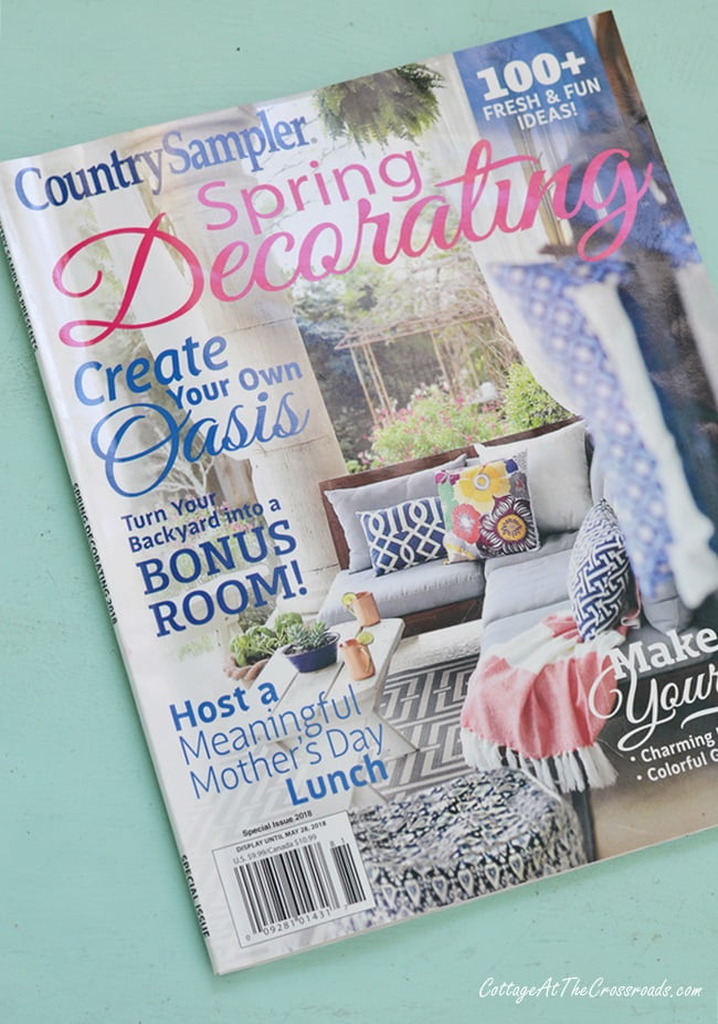 Country sampler spring decorating magazine feature