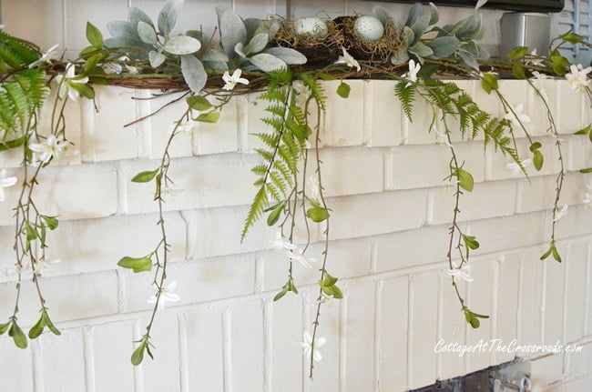 Early spring mantel decorations