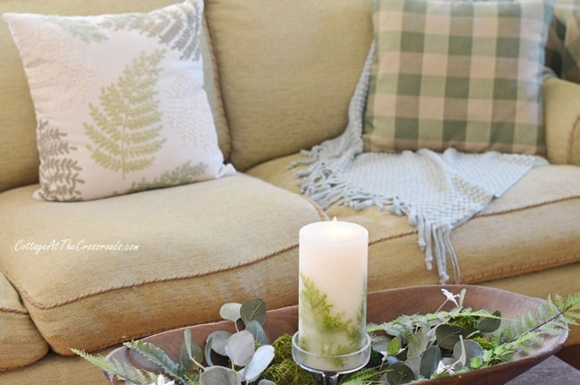 Fern candle and fern pillow on a spring tour