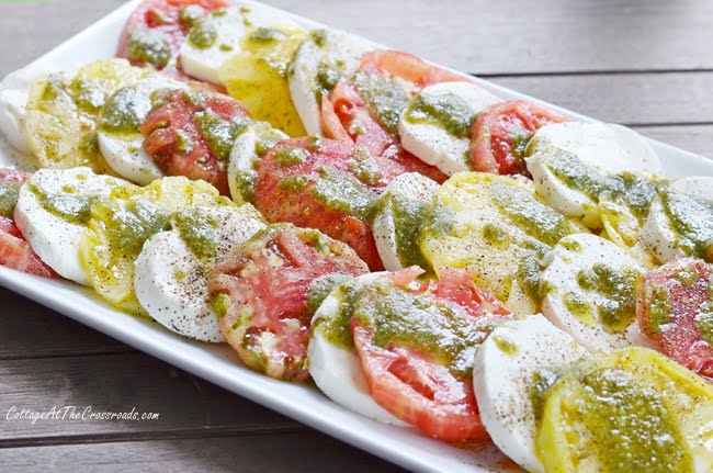 A variety of best tomatoes for a caprese salad