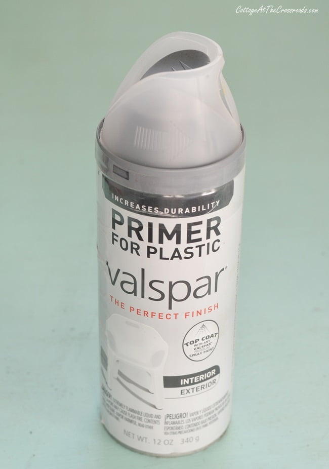 Spray can of plastic primer