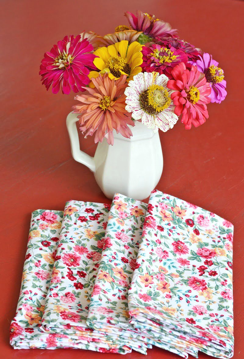 Thrifty homemade cloth napkins