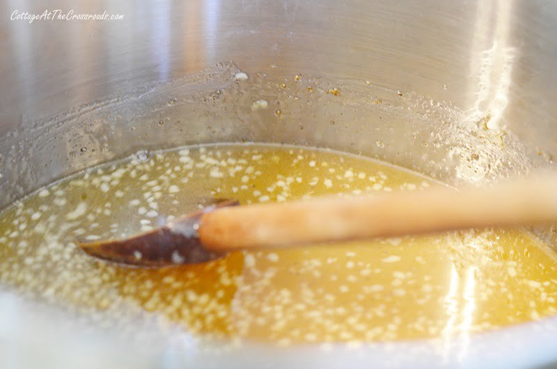 Candied jalapeno vinegar and sugar mixture