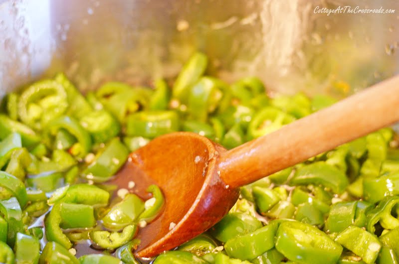 Making cowboy candy jalapenos