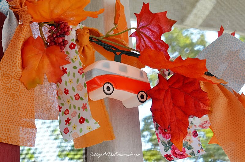 Lighted camper fall garland