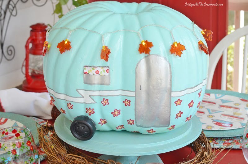 Vintage camper pumpkin