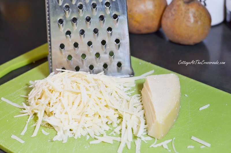 Shredded fresh parmesan cheese