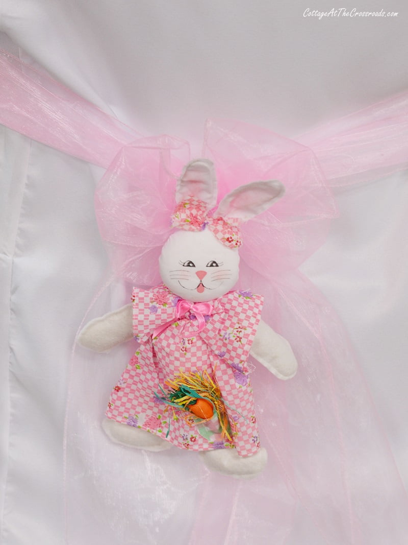 Easter bunny chair cover decoration