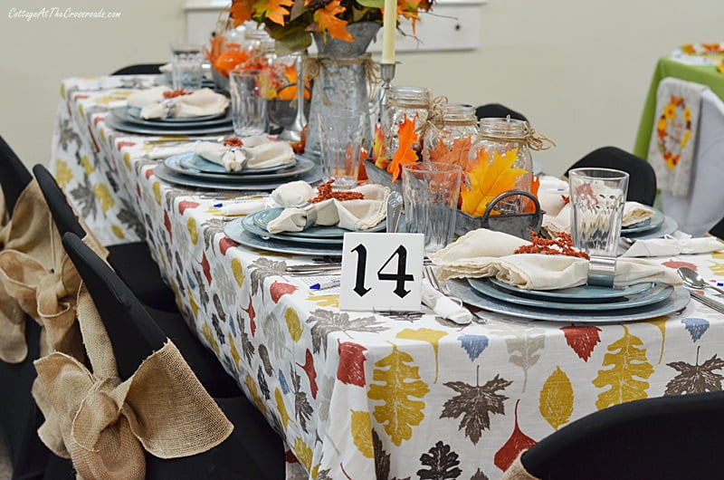 Table 14 had a farmhouse fall theme