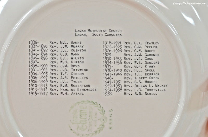 Former ministers' names on the back of the lumc plates