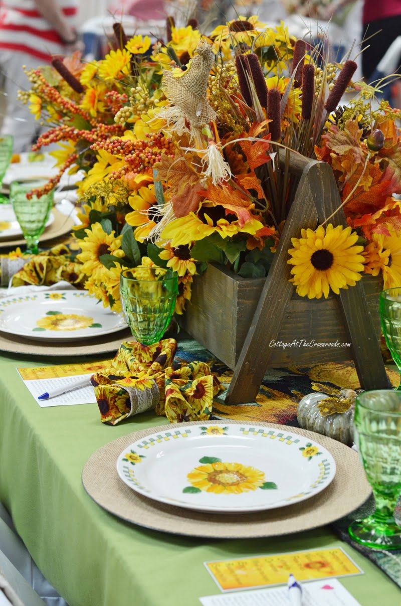 Sunflower tablescape