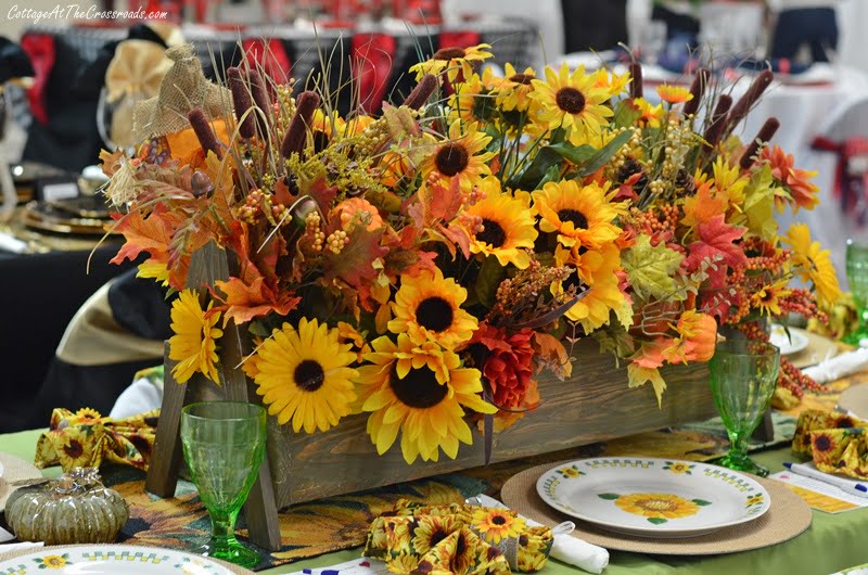 Sunflower fall centerpiece