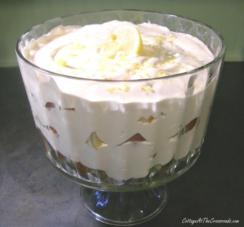 Lemon silk in a trifle bowl