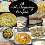 Graphic with text-13 thanksgiving recipes