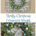 Thrifty christmas ornament wreath graphic