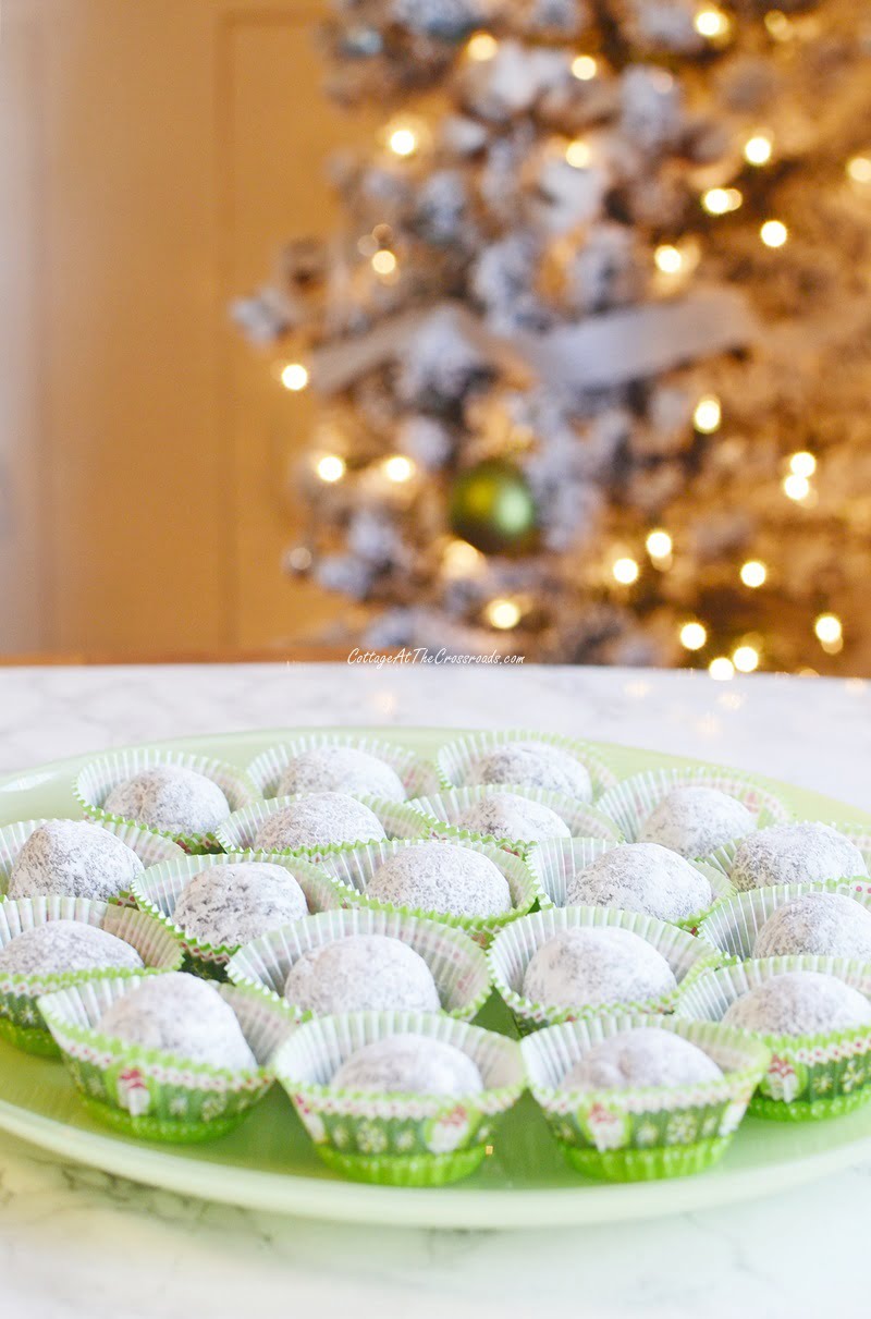 A plate of mom's rum balls