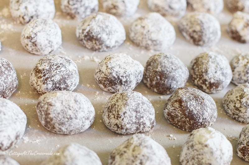 Rolled rum balls