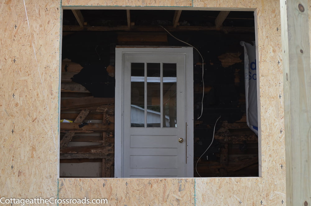 Window opening in laundry room