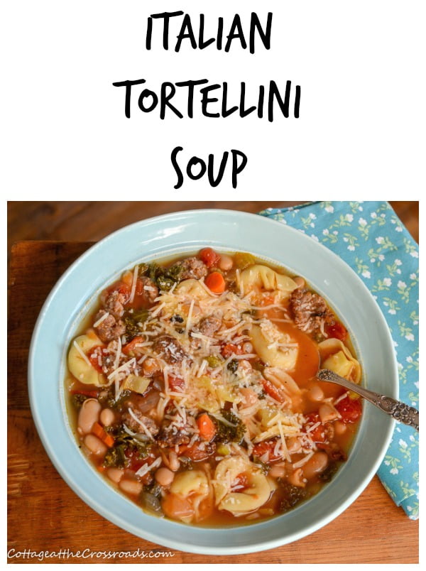 Italian tortellini soup