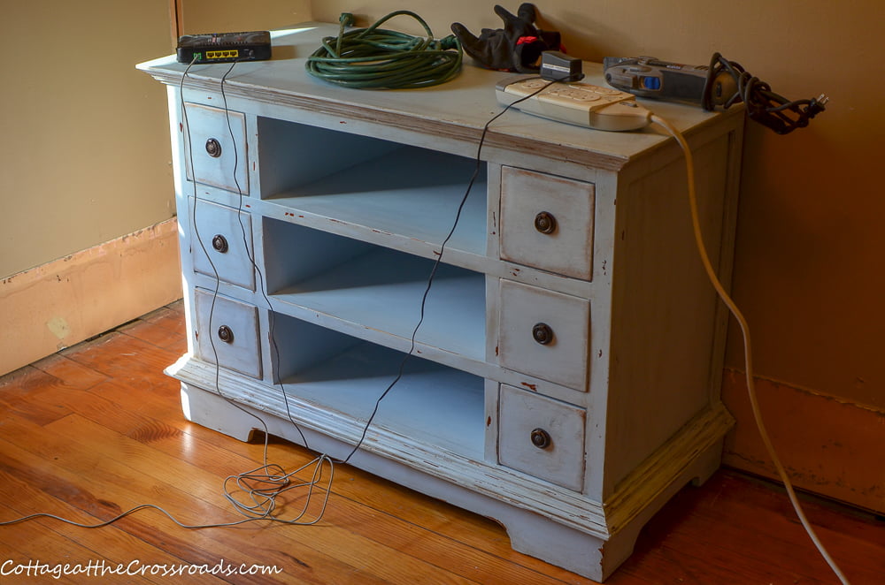 Painted repurposed vanity