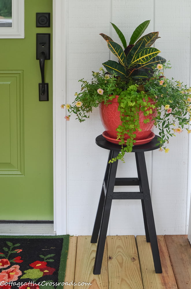 Refurbished wooded stool