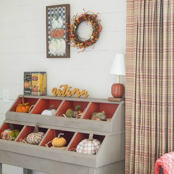 Our new mudroom all decorated for fall