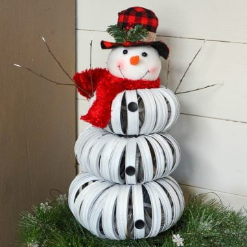 Canning ring snowman