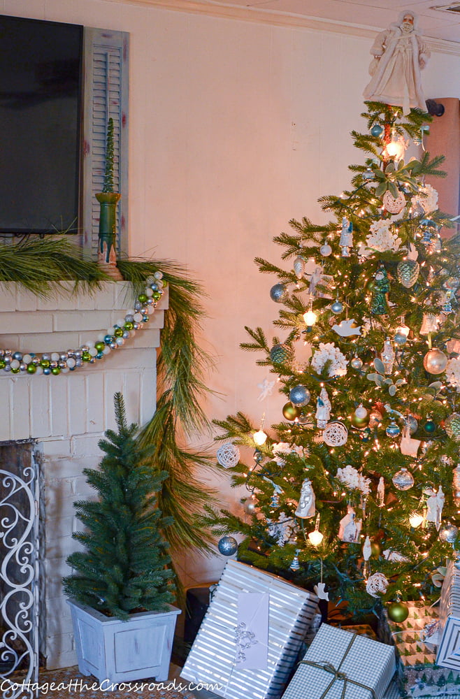 Christmas tree in living area