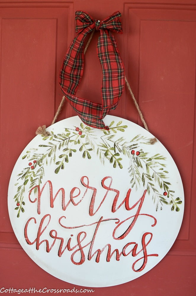 Merry christmas door hanger
