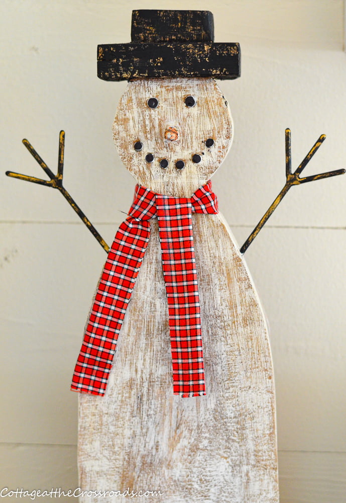 Wooden snowman