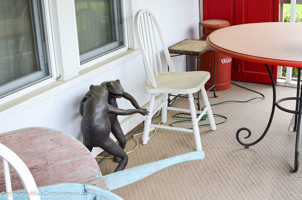 Outdoor carpet on screen porch