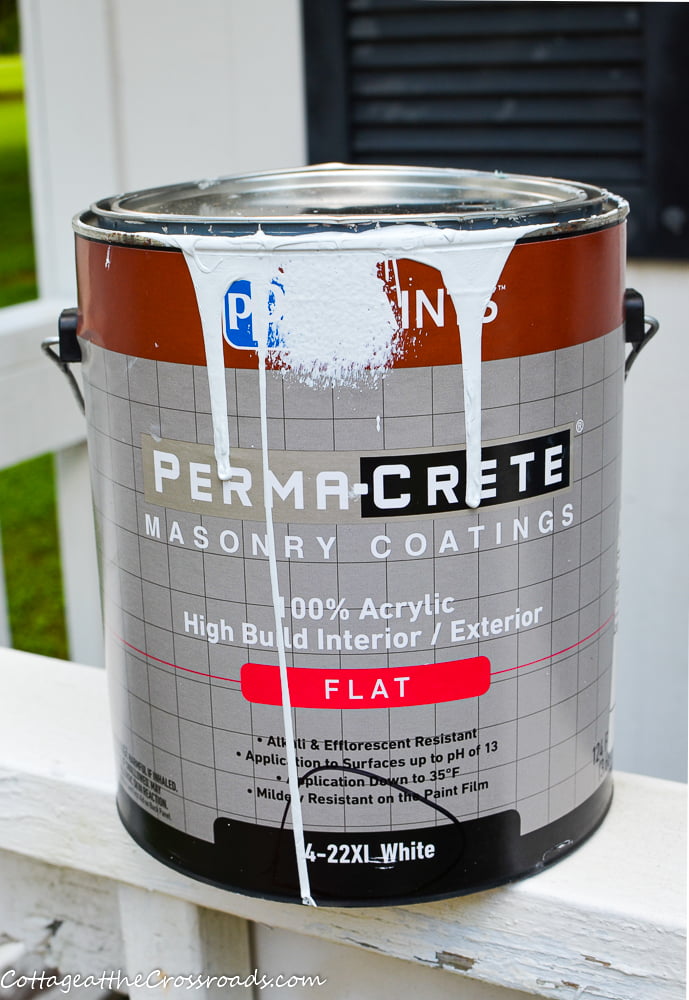 Can of concrete paint