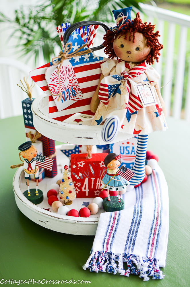 Patriotic tiered tray