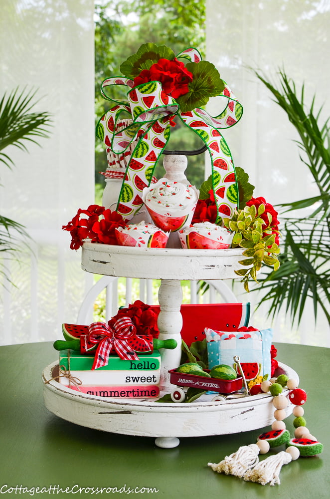 Watermelon tiered tray