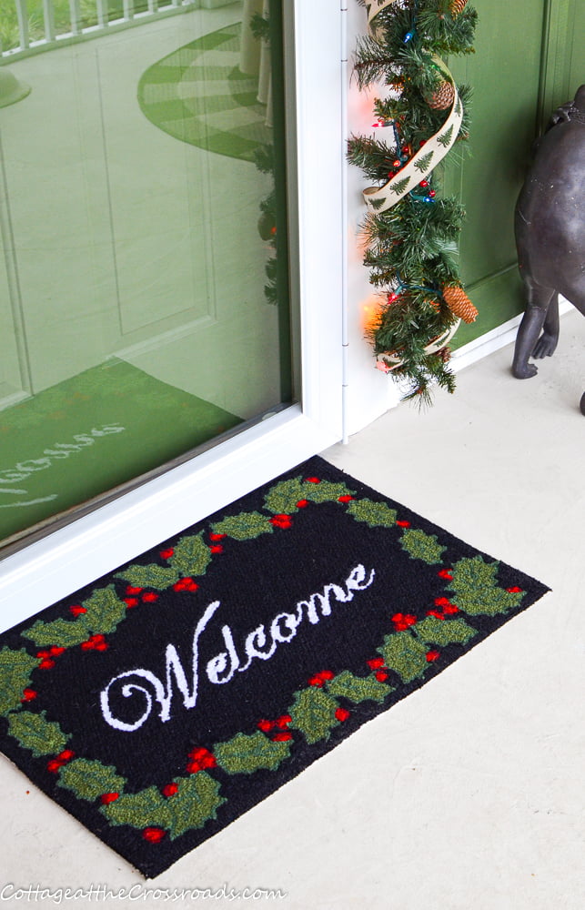 Christmas welcome mat