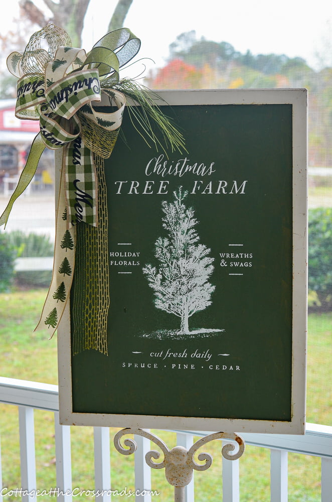 Christmas tree farm chalk couture sign