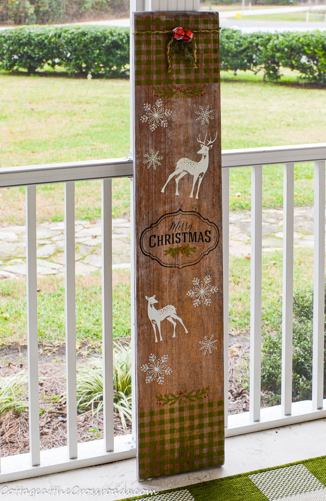 Porch leaner christmas sign