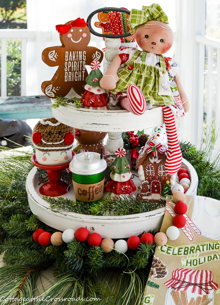 Gingerbread tiered tray