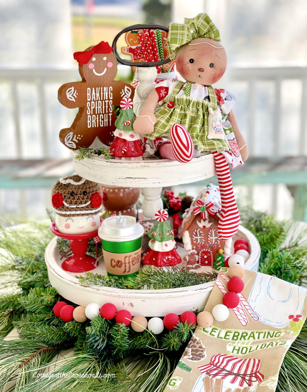 Gingerbread tiered tray