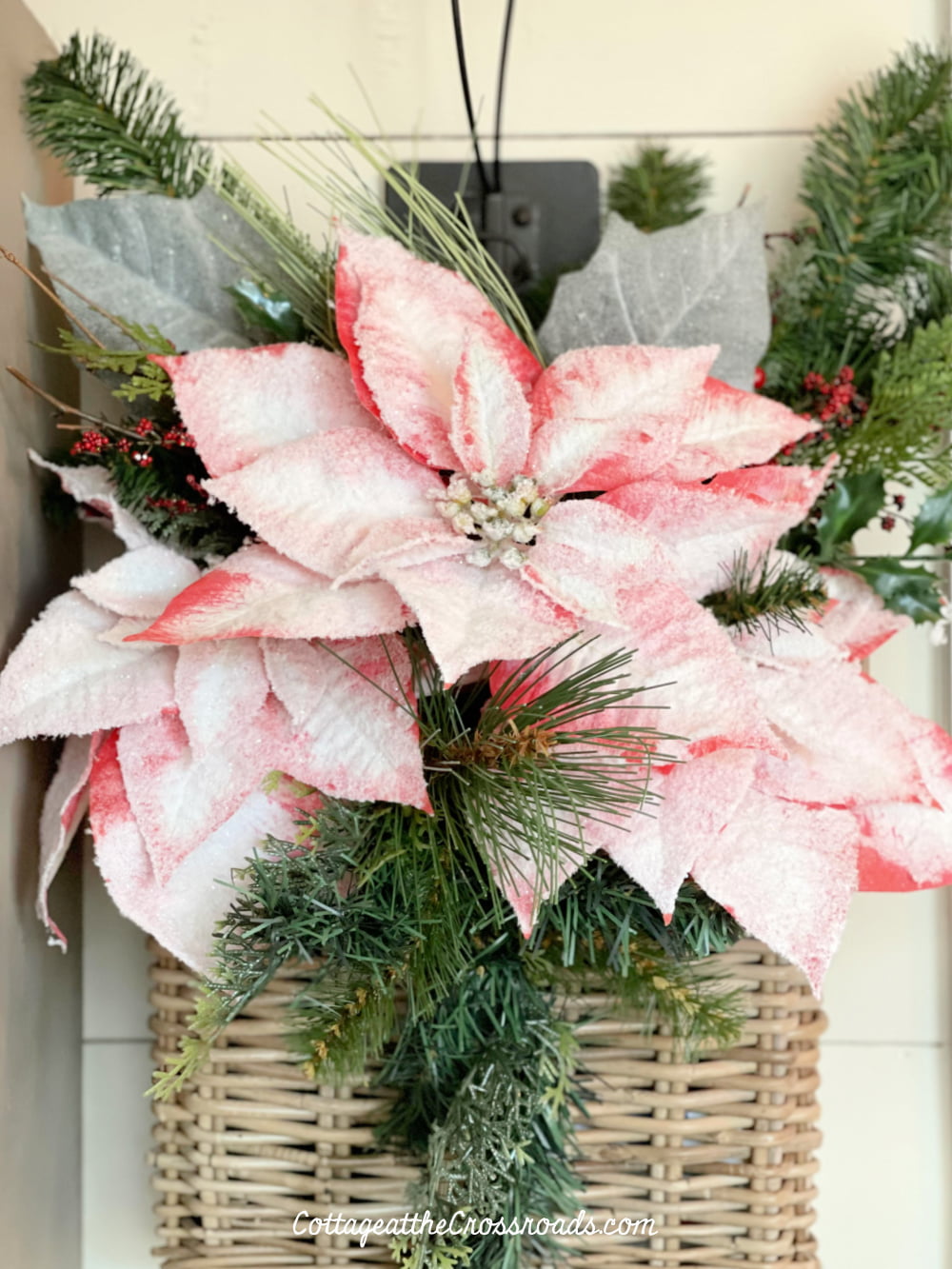 Faux poinsettias