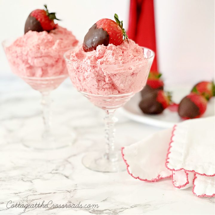 Low Carb Strawberry Fluff Cottage at the Crossroads