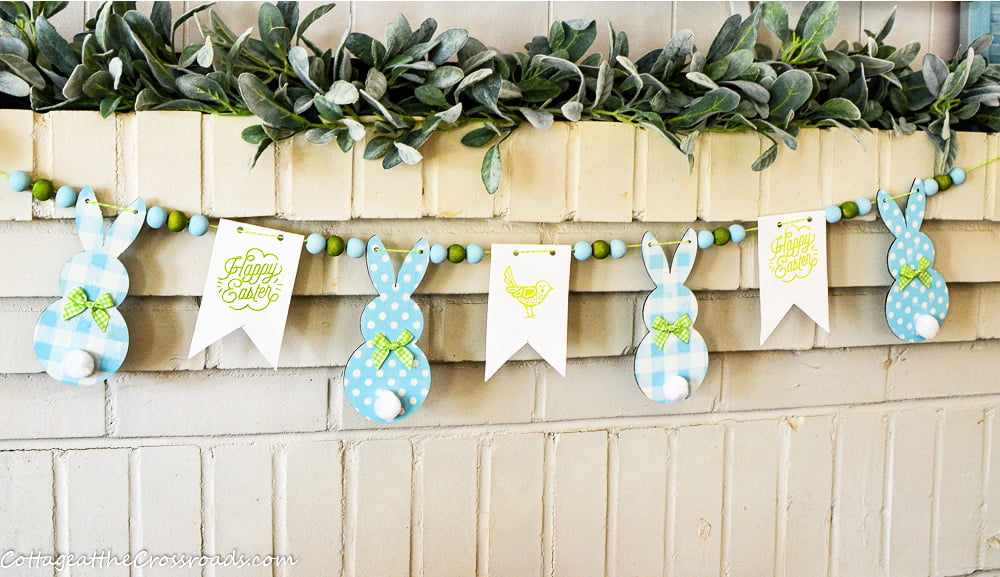 Diy bunny garland with farmhouse beads