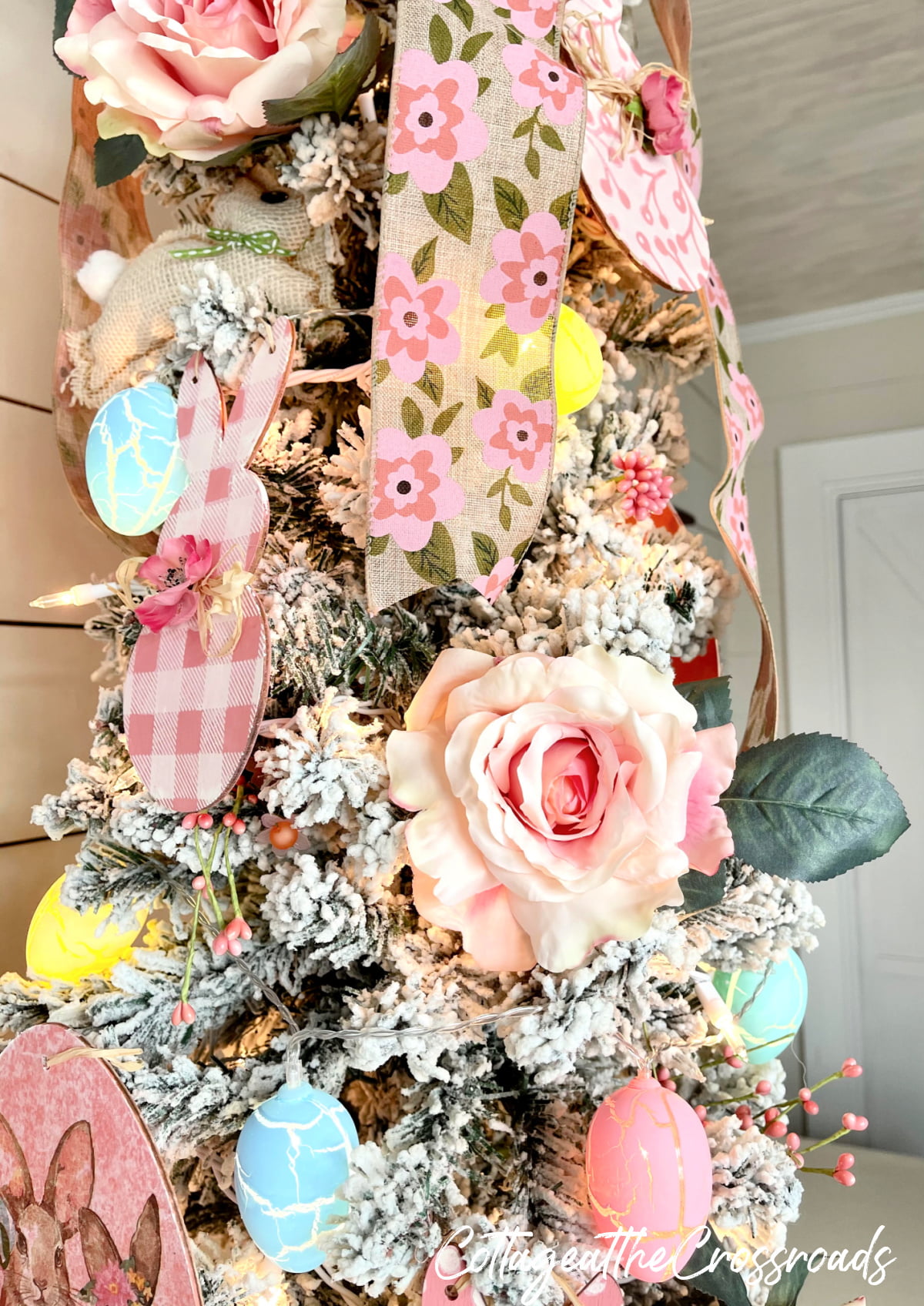 Part of a decorated easter tree