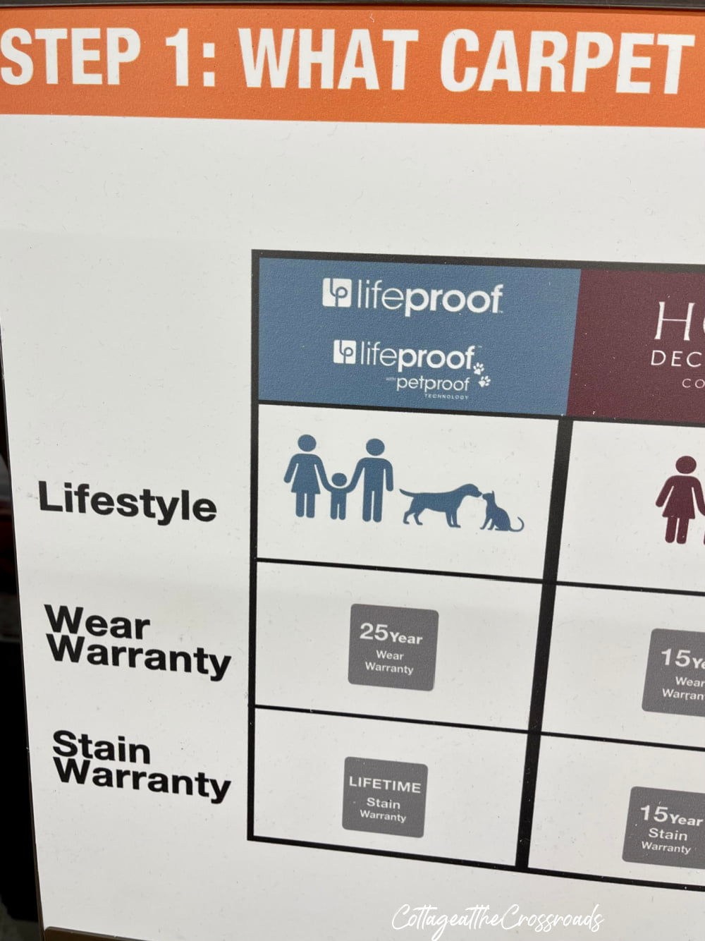 Info on lifeproof petproof carpet from home depot