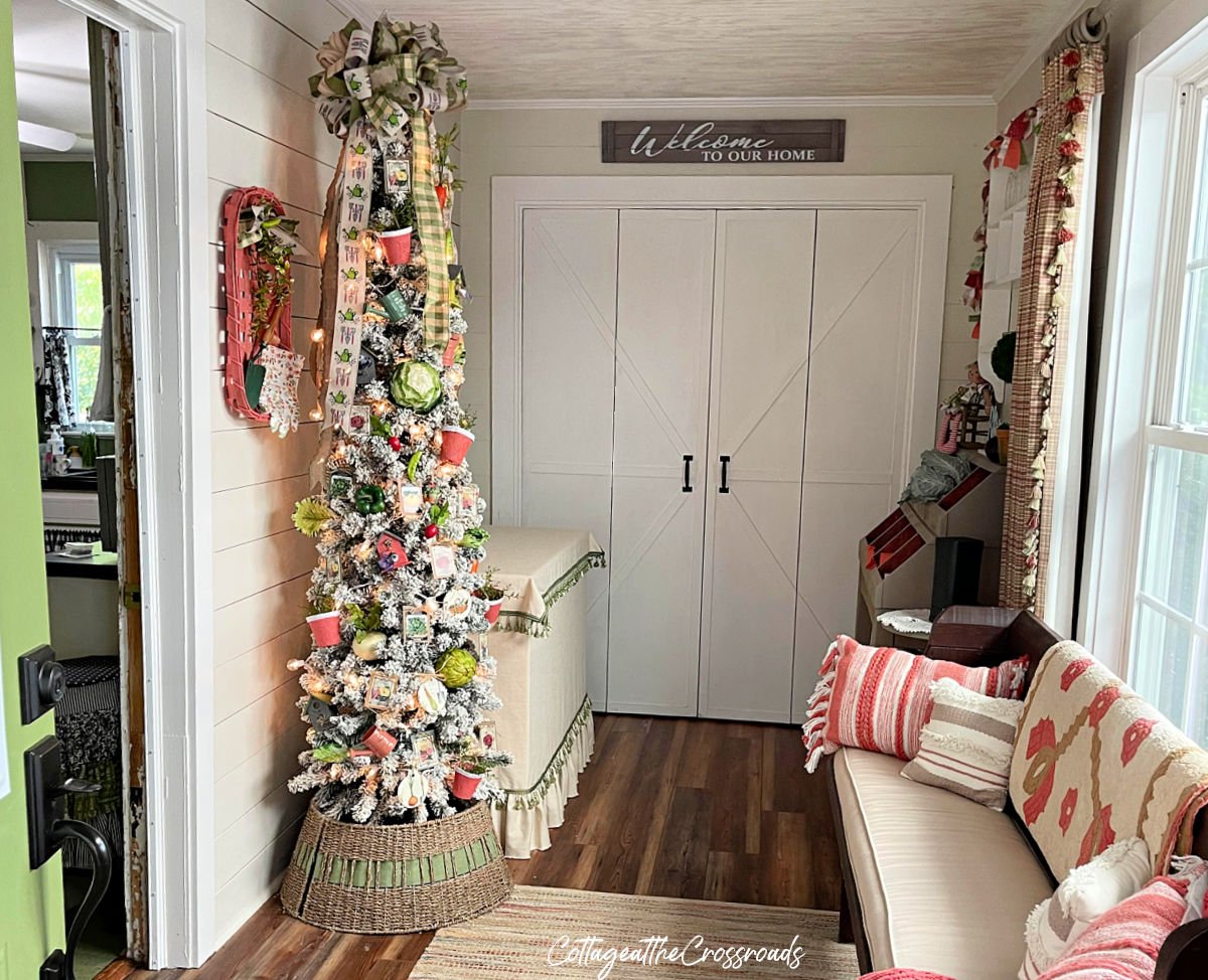 Garden theme christmas tree showcases our love of gardening