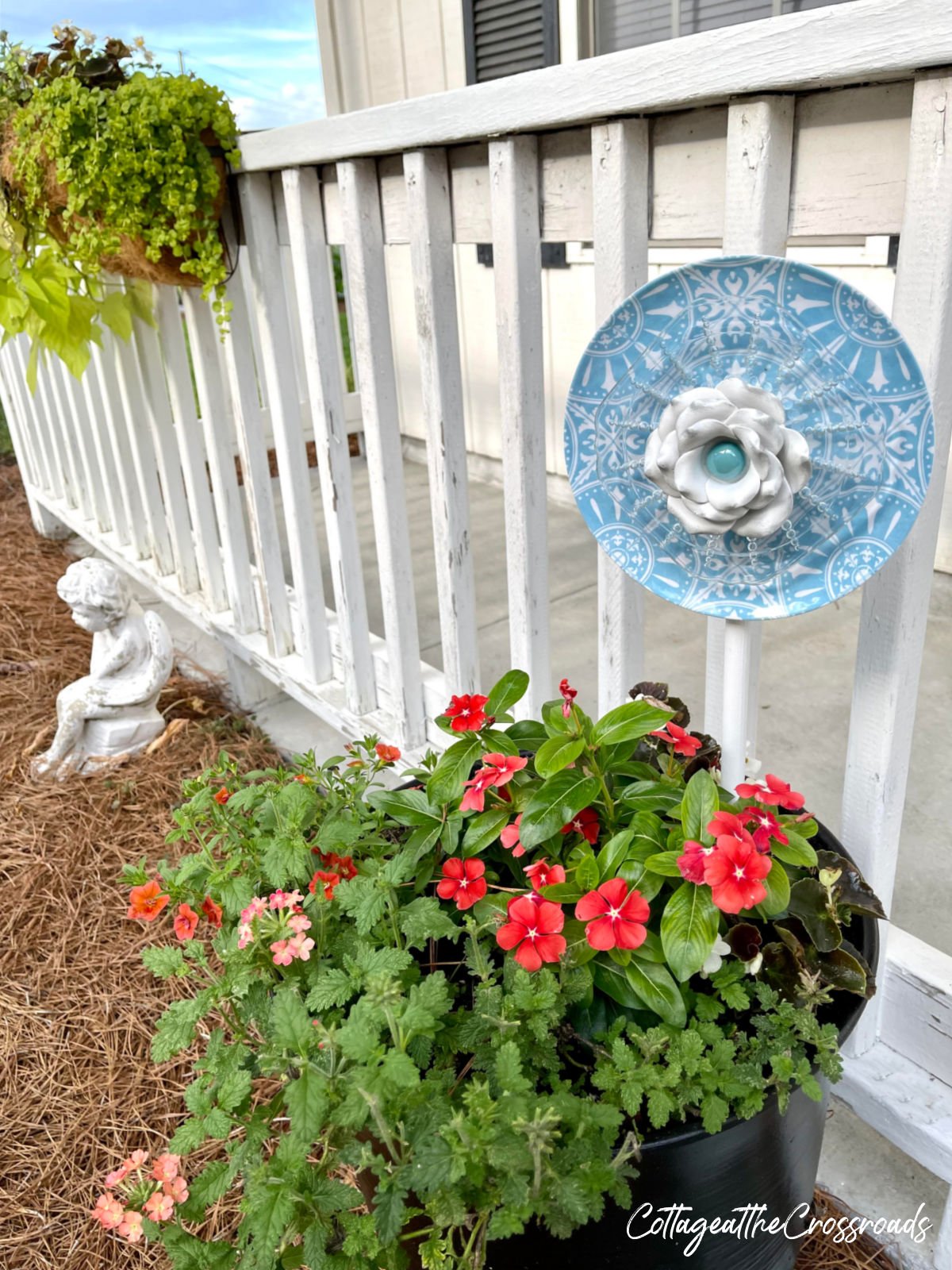 Diy garden stake in flower pot