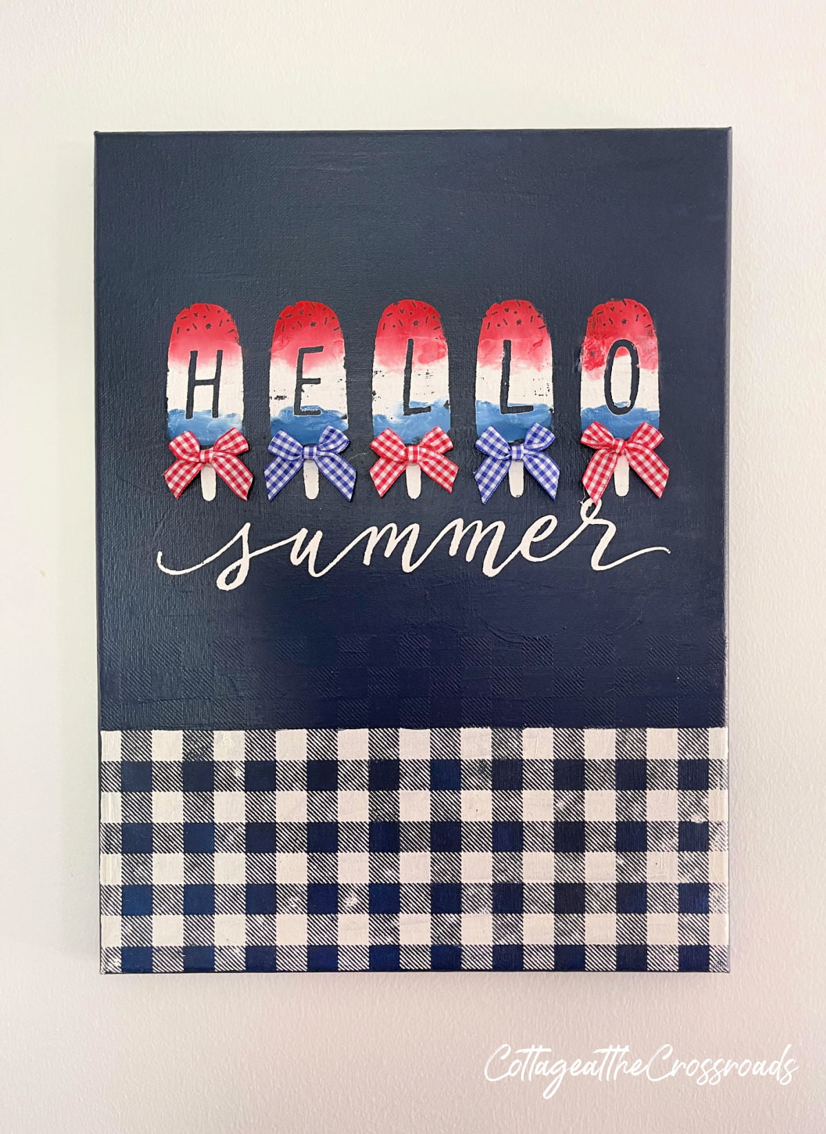 Hello summer chalk couture sign